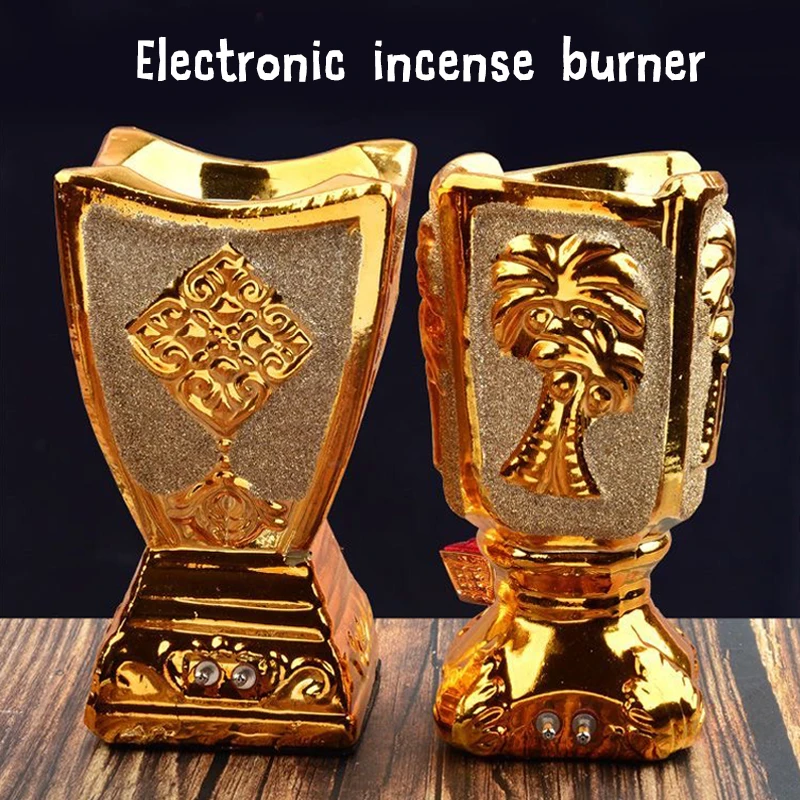 

Arabian Resin Electric Incense Burner Islamic Style Mini Censer Incense Bakhoor Incense Holder Home Decoration Ramadan Gifts