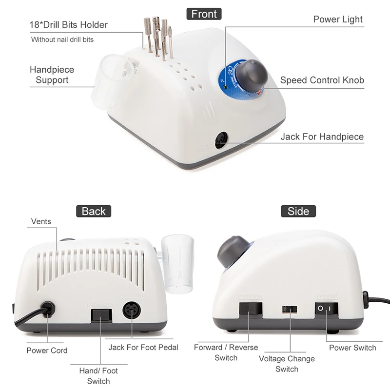 Профессиональная электрическая машинка для маникюра и педикюра 35000
