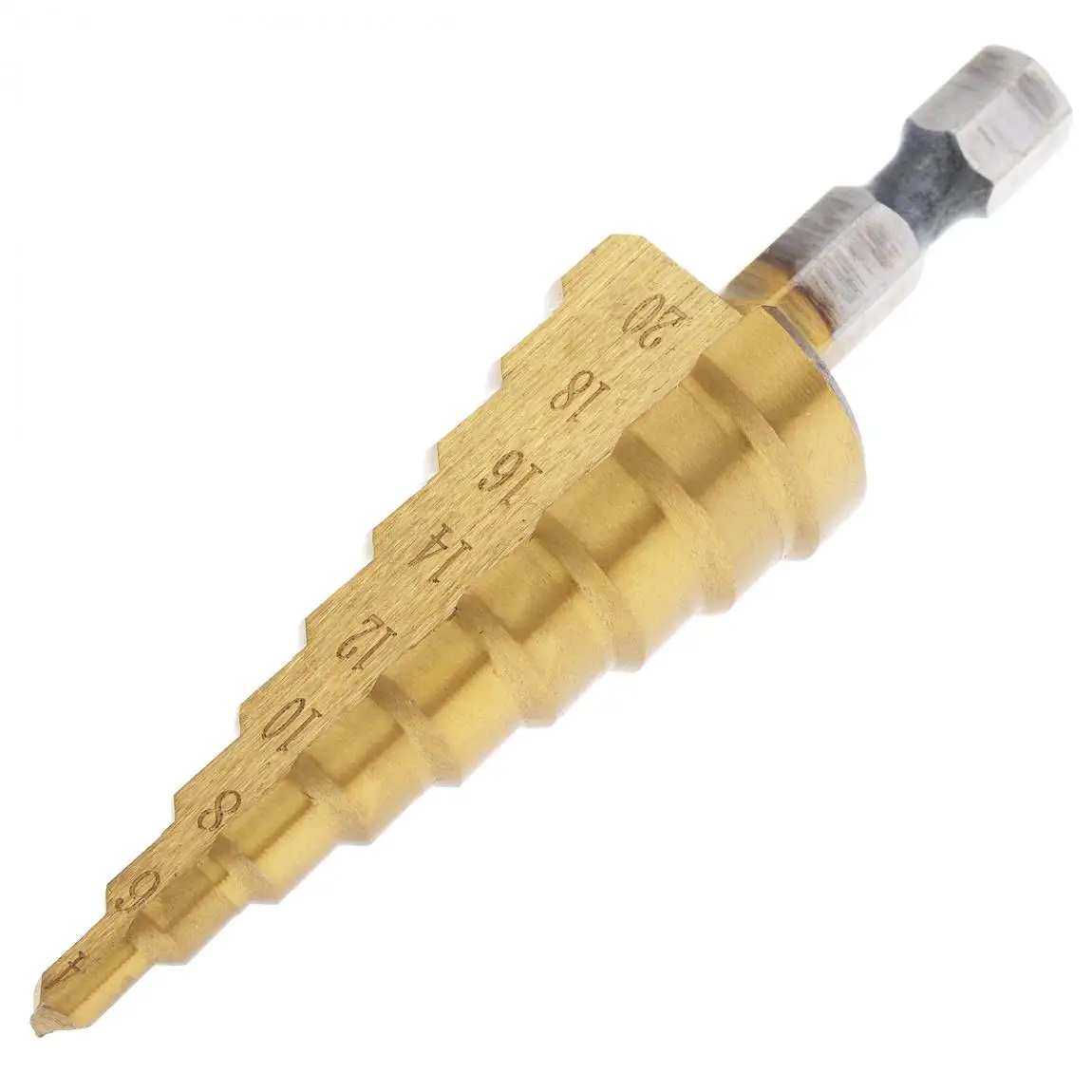 1pc Step Drill Bits Pagoda Bit Coated Hexagonal Handle for Metal Set Reaming Wood Drilling | Инструменты