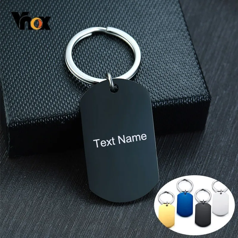 

Vnox Free Custom Engrave Info Key Chain for Men Woman Stainless Steel Daily Life Useful Accessory