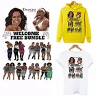 Нашивки для одежды, модная черная девушка с утюгом, теплопередача, сделай сам, A-уровень, моющаяся наклейка для одежды, Накладка для украшения