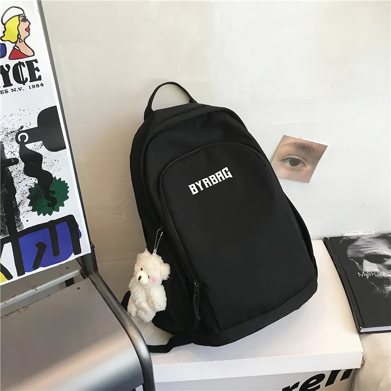 

Cute Girl White Waterproof Backpack Ladies School Bag Kawaii Female Laptop Bag Women College Large Capacity Mesh Backpack Black