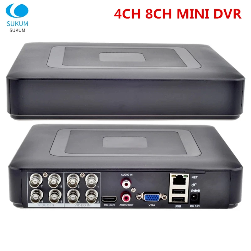 

4CH 8CH AHD MINI DVR 1080N VGA HDMI Output Plastic Case CCTV Security Digital Video Recorder For 2MP AHD CVI TVI CVBS IP Camera