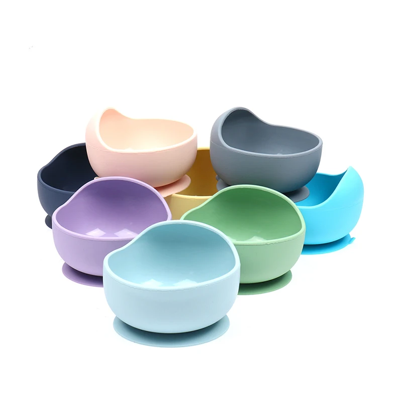 

1PC Silicone Bowl Baby BPA Free Silicone Chewing Food Grade Feeding Supplies