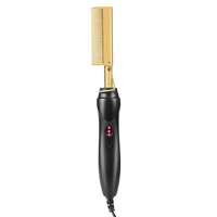 electric hot heating comb 2 in 1 hair straightener hair curler multifunctional straightening iron dropshipping product