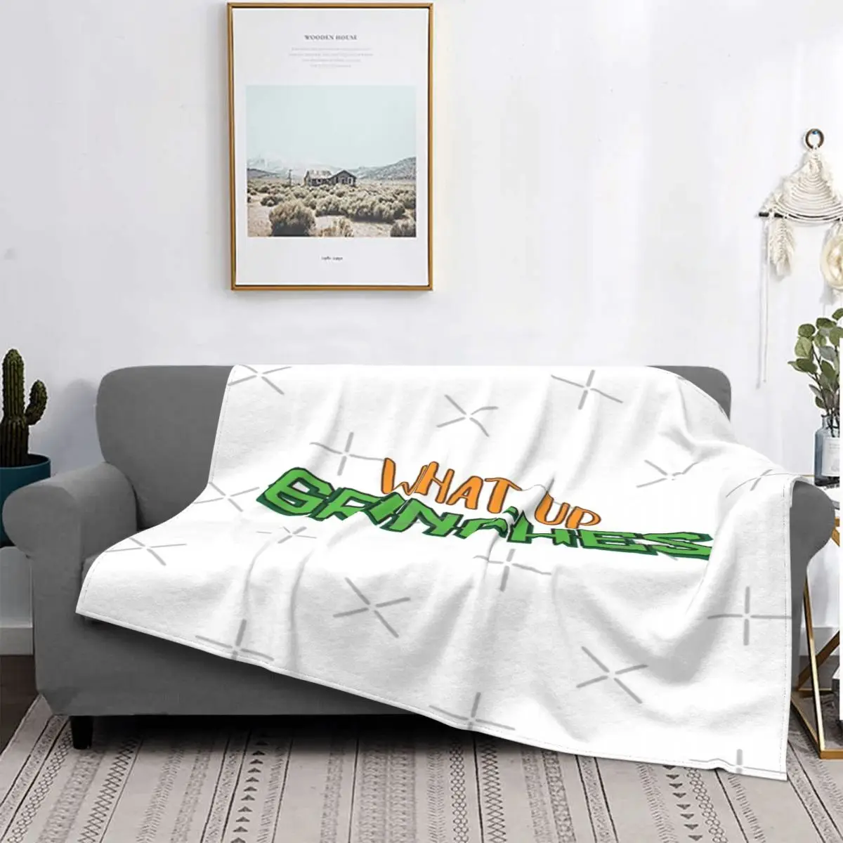 

What Up Grinches-Manta Веселая Рождество, colcha de cama a cuadros, manta Kawaii, toalla de playa de lujo