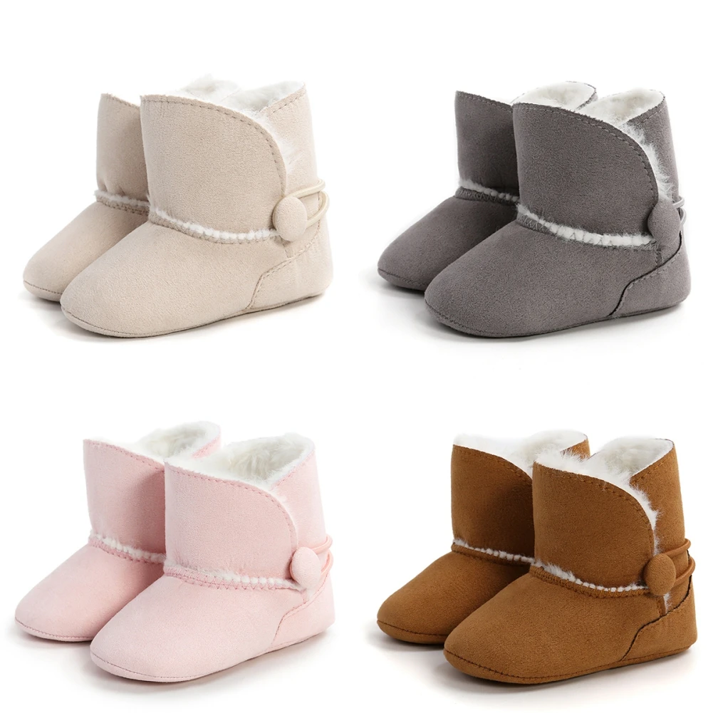 Botas c&aacute;lidas para beb&eacute;s reci&eacute;n nacidos, botines de nieve de suela suave, para primeros caminantes, de 0 a 18 meses-0