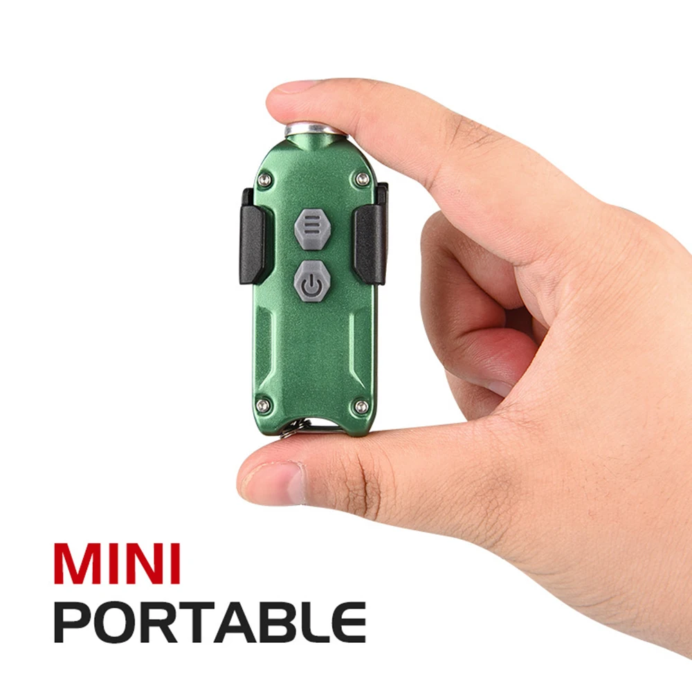 Маленький карманный мини фонарик с двойным переключателем Белый светодиодный