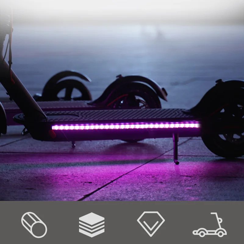 

Skateboard Light Strips Bars High Bright Lights Long Strip Lamp With Chassis Seven Color Night Dazzling For Xiaomi M365 Scooter