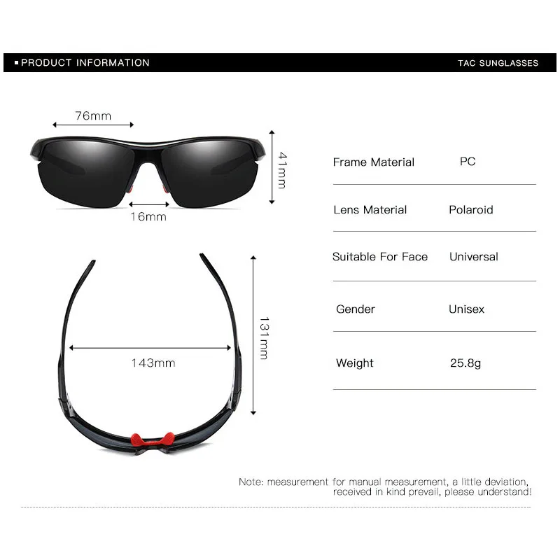 Модные уличные спортивные солнцезащитные очки Мужские поляризационные для