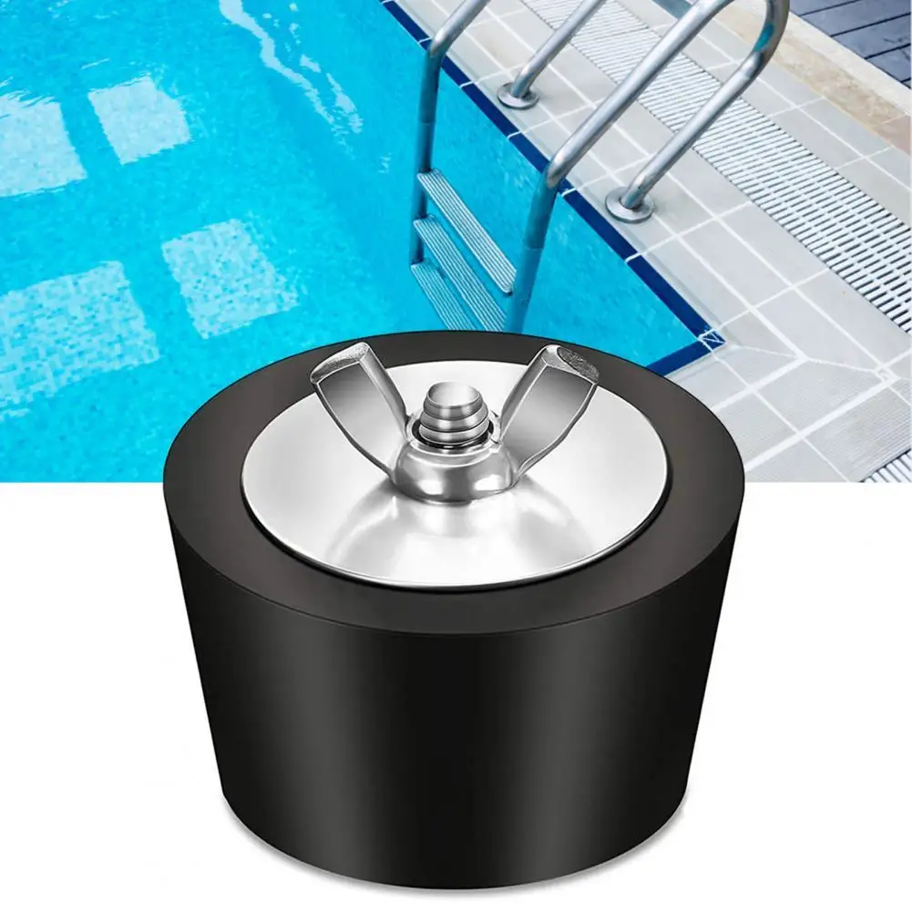 

Pool Plug Durable Black Easy Use Screw Bolts Portable Expansion Plug Drain Stopper for Winter