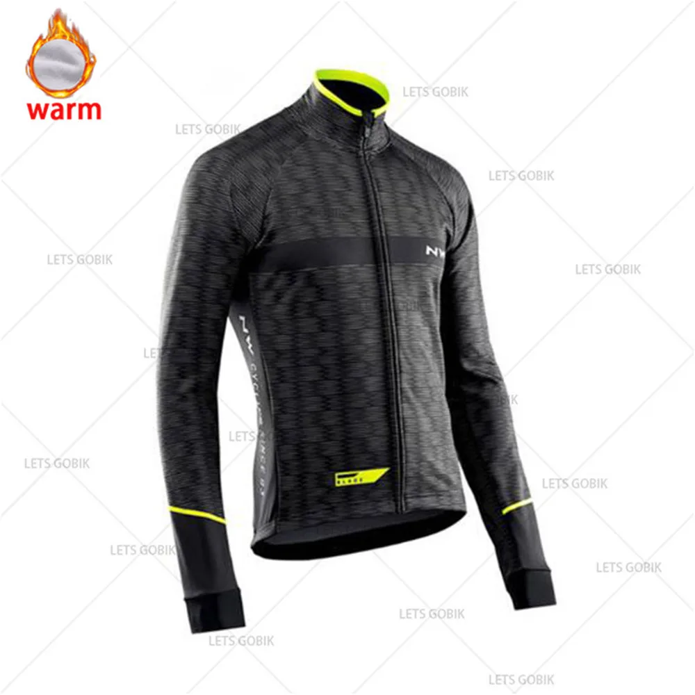 only jerseys NW зимняя велосипедная Джерси Pro Team Ropa Ciclismo Hombre флисовый комплект для велоспорта MTB Одежда для велоспорта Northwave комплект для велоспорта с нагрудником и штанами - Цвет: only jerseys