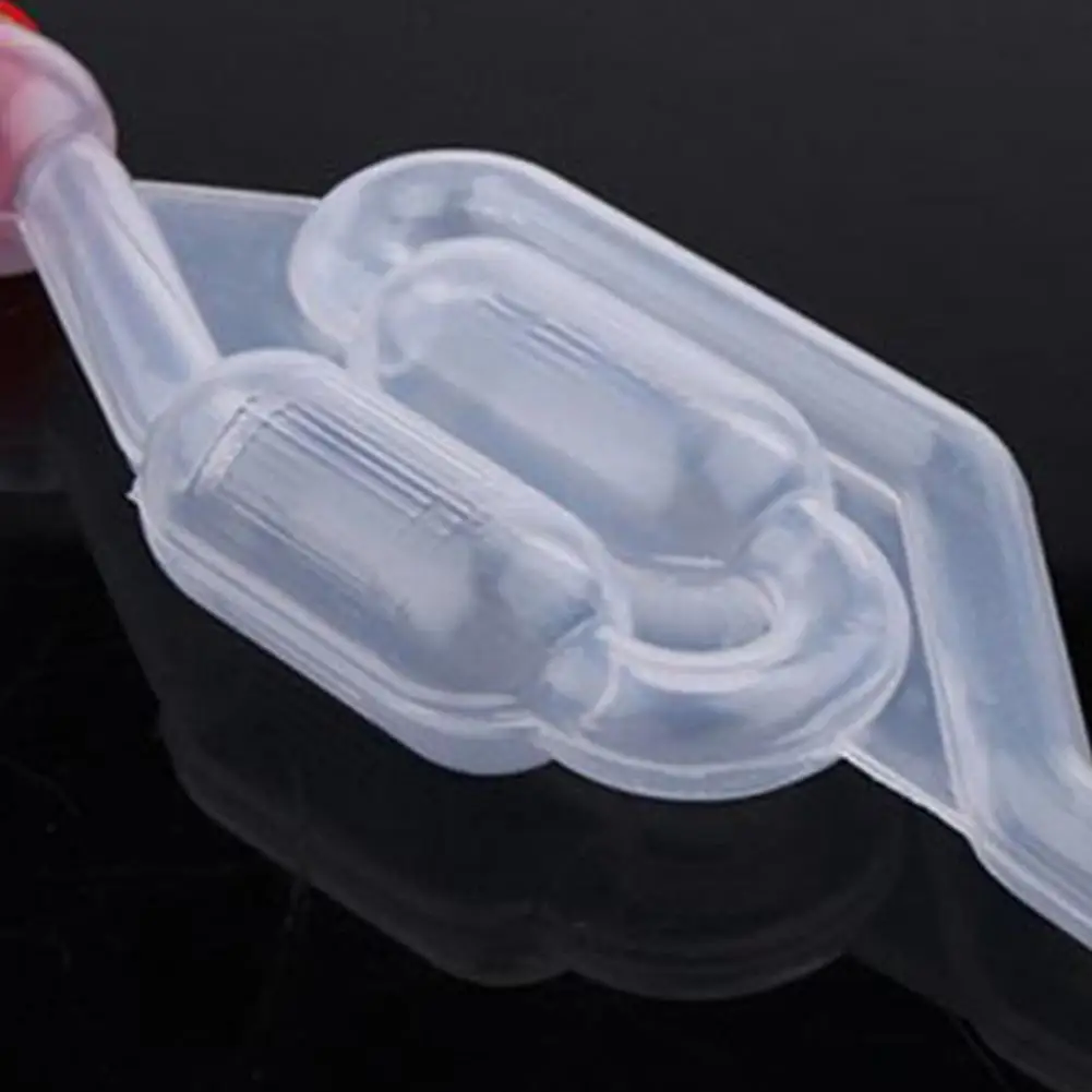 

Airlock S-Shape Twin Bubble Transparent Bubble Grommet Homebrew Airlock for Home