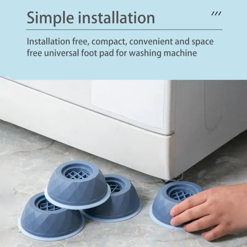 

Universal Anti Vibration Feet Pads Support Dampers Fixed Non-Slip Pad Stabilizer Noise Cancelling For Washing Machine Dryer
