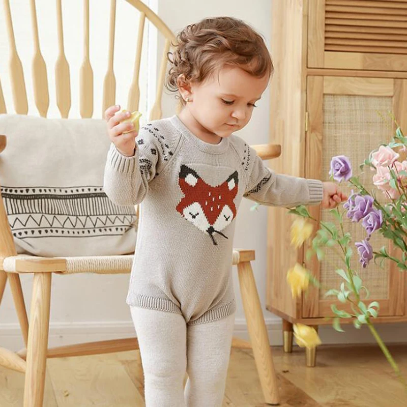 Комбинезоны с длинным рукавом для маленьких мальчиков и девочек Осень-зима 2021