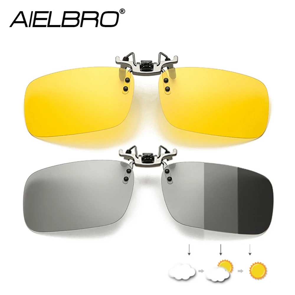 Очки солнцезащитные мужские фотохромные поляризационные очки с зажимом для