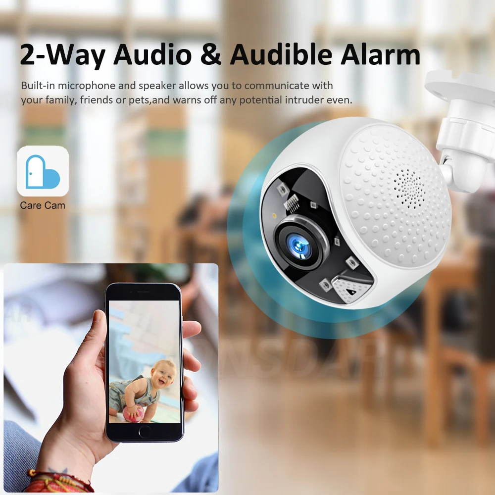 IP-камера купольная 1080P HD Wi-Fi 2 МП 4-кратный зум | Безопасность и защита