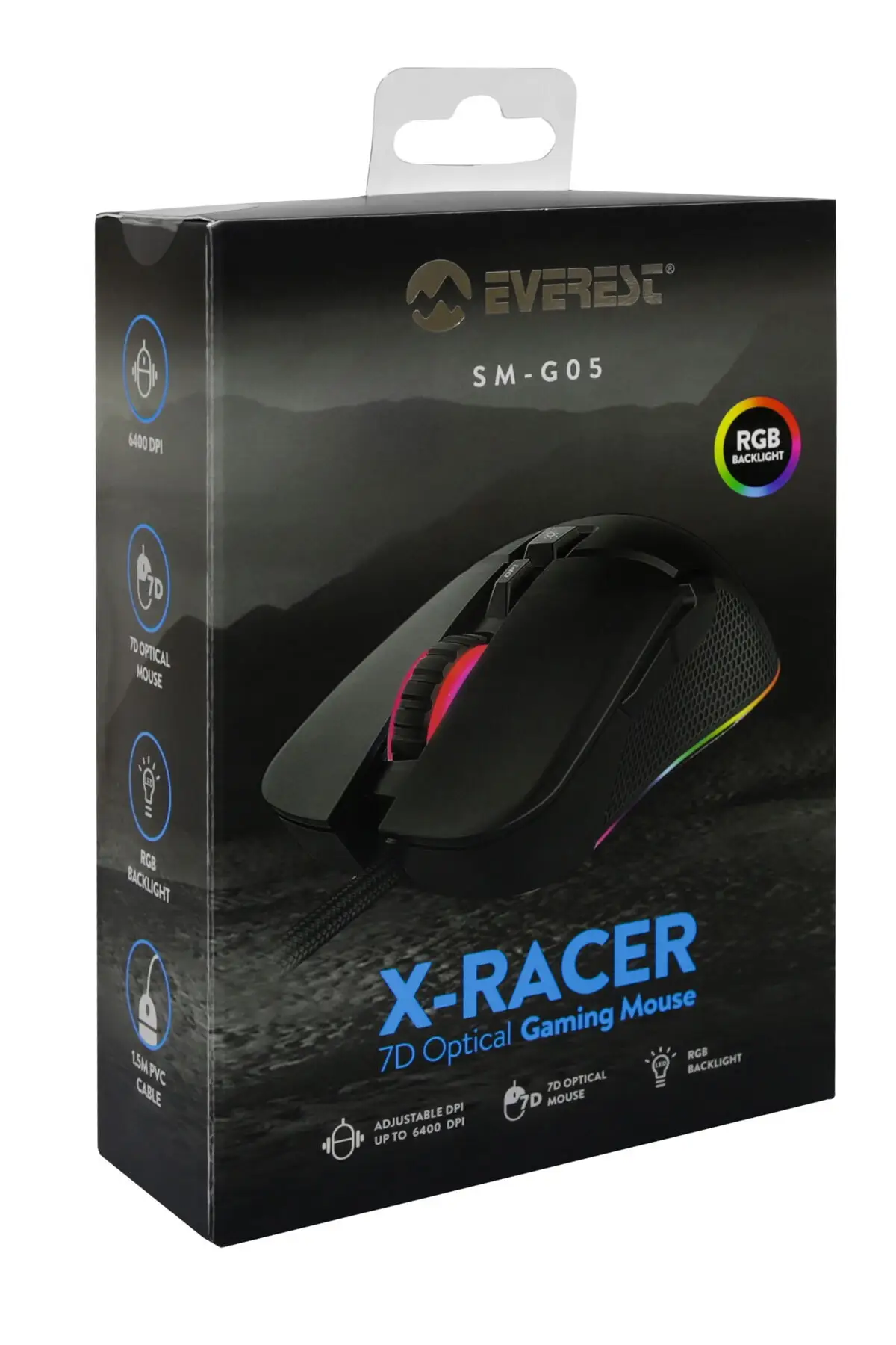 Sgm-05 X-racer 7d Rgb 6400dpi Optical Gaming Player Mouse