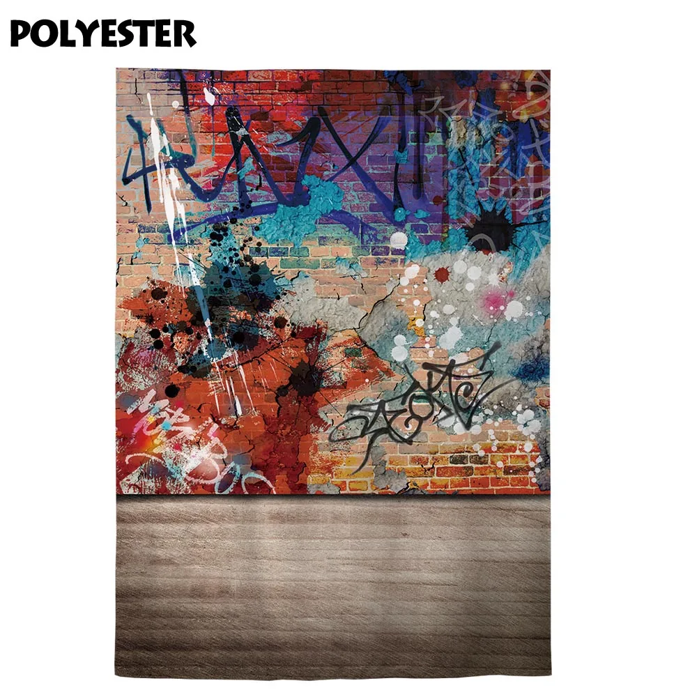 Allenjoy vinyl photography studio background graffiti wall street artist grunge style fantasy backdrop photophone photozone prop |