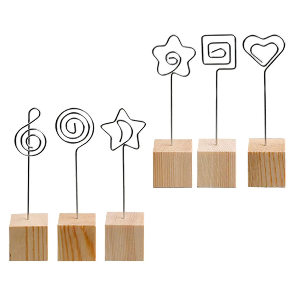 

6pcs Useful Message Note Clips Interesting Desktop Photo Display Clamps