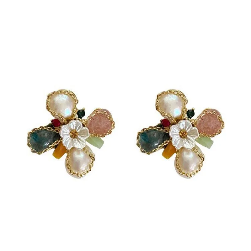

New Mix Match Light Luxury High-end Flower S925 Earrings