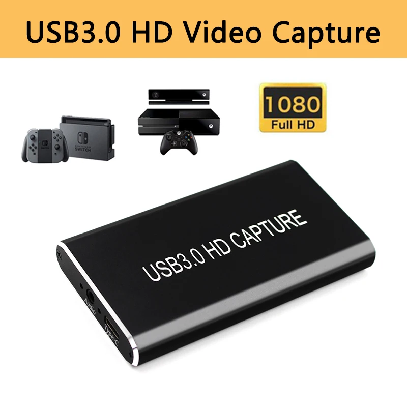 Карта видеозахвата USB HDMI 1080P 60fps HD адаптер для 3 5 мм Windows Linux OSX потоковое