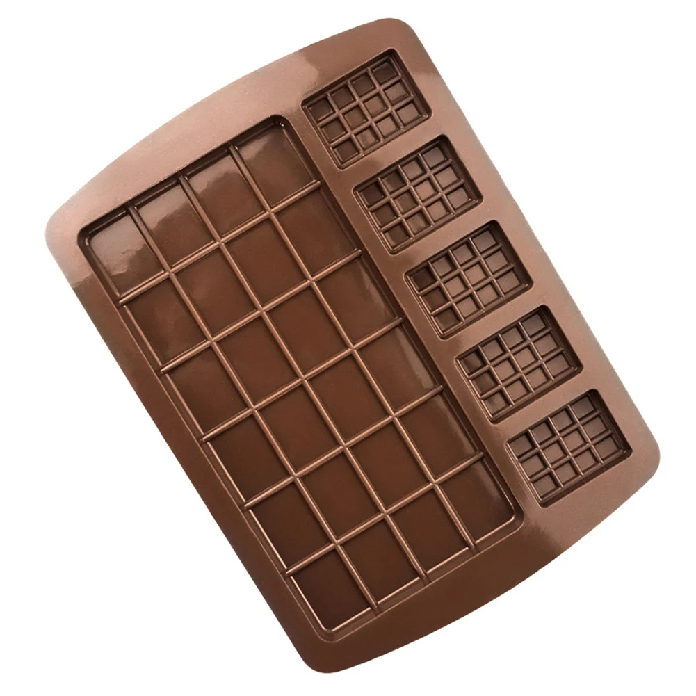 

Silicone Mold 2 Size Waffle Chocolate Mold Fondant Patisserie Candy Bar Mould Cake Mode Decoration Kitchen Baking Accessories
