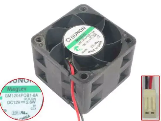 SUNON GM1204PQB1-8A (2).R.GN Вентилятор охлаждения сервера DC 12 В 2,6 Вт 40x40x28 мм 2-проводной SUNON GM1204PQB1-8A (2).R.GN Вентилятор охлаждения сервера DC 12 В 2,6 Вт 40x40x28 мм 2-проводной