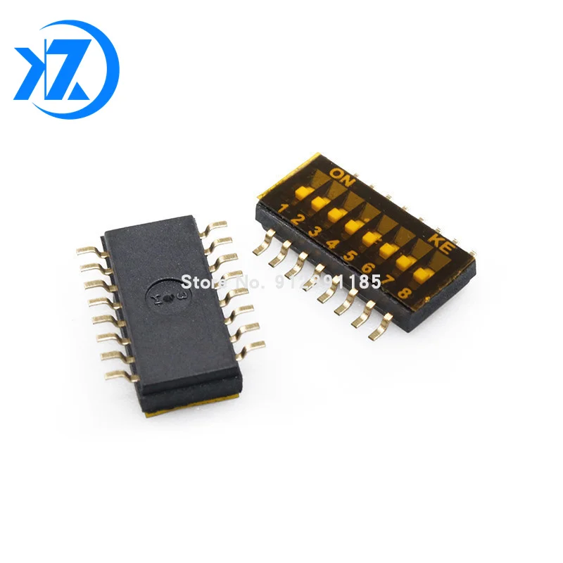 10 шт. x Переключатель SMD SMT типа слайд 1P 2P 3P 4P 5P 6P 8P 1 27 мм позиционный путь DIP черный