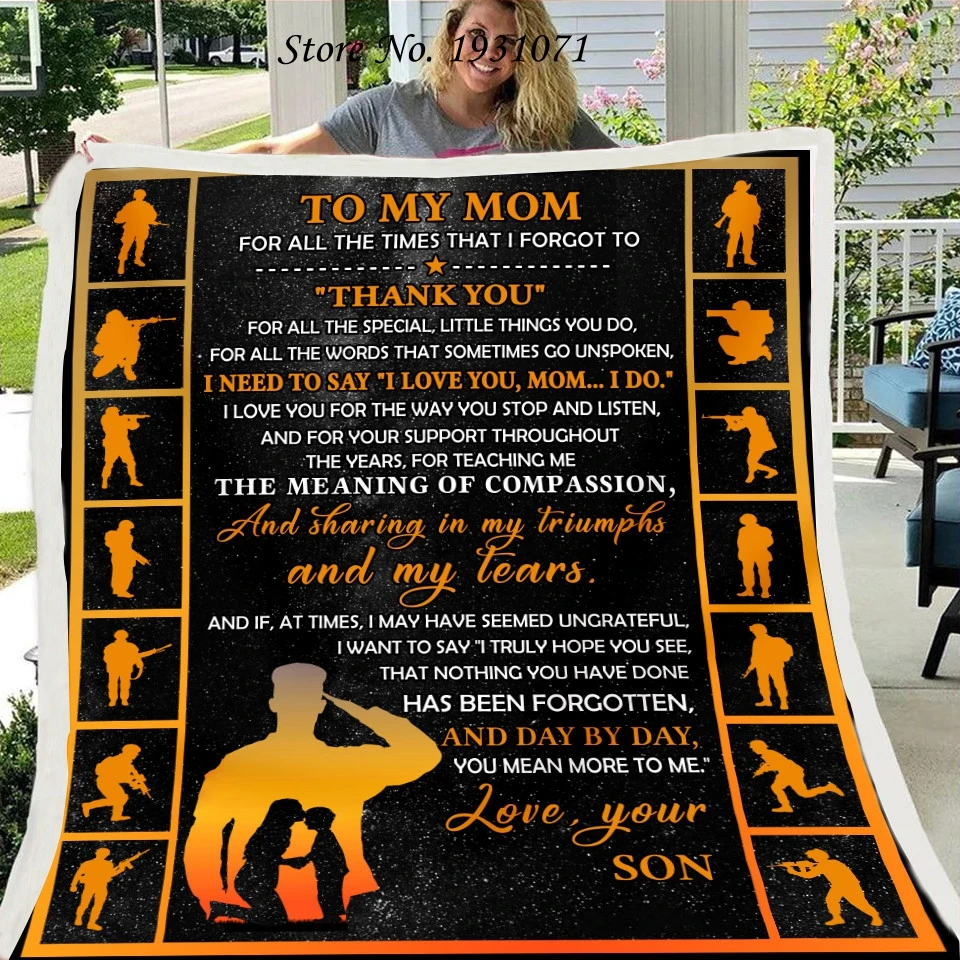 

Флисовое одеяло с 3D принтом надписи маме для кровати толстое одеяло модное покрывало шерпа одеяло от вашего сына