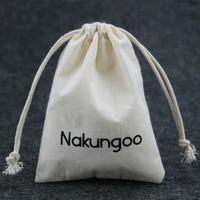 100pcs cotton gift bag packaging jewelry cosmetic soap wedding party candy storage sachet purified cotton drawstring pouch print