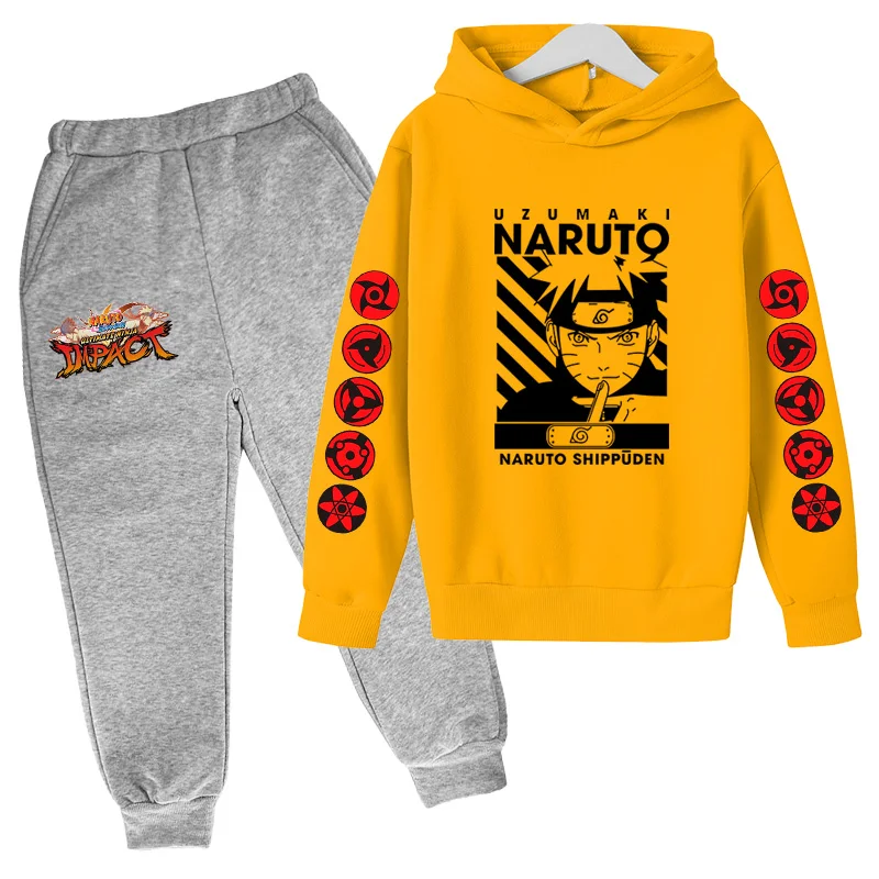 

Printed cartoon casual Harajuku children's clothing children's fashion casual sports sweater hoodie + pants suit