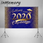 Фотофон InMemory Class of 2020, ярко-синий с золотом, для выпусквечерние вечера