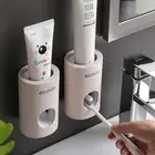 Автоматический Дозатор зубной пасты, пыленепроницаемый настенный держатель для зубной пасты и для зубной щетки, набор сдавливателей для ванной комнаты