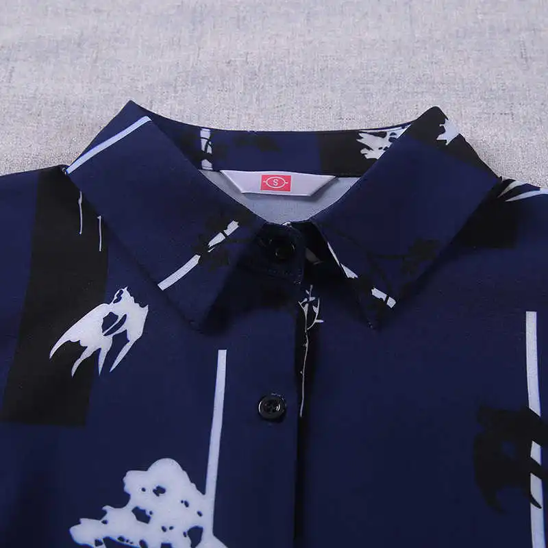 

Blouse Women fashion Floral Printing Long Sleeves Top Shirt female Blouses plus size Femme chiffon womens tops and blouses