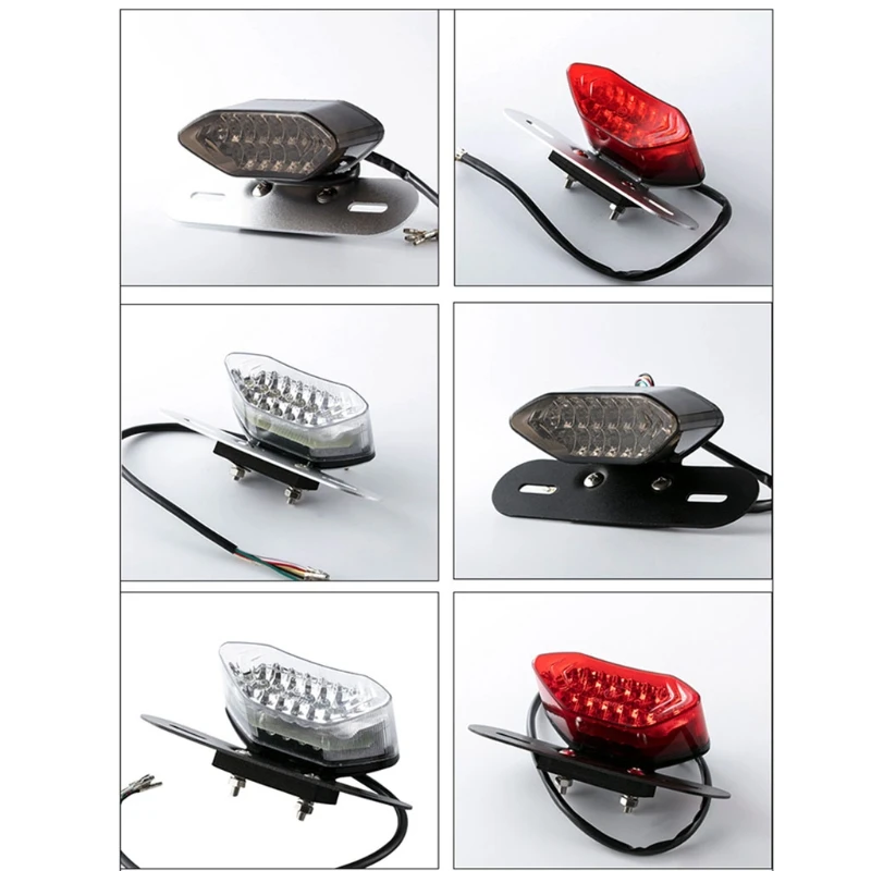 

Motorbike Rear Signal Lamp Bright LED Running Light Tail Light Suitable for Old Damaged Original Lamps J60F