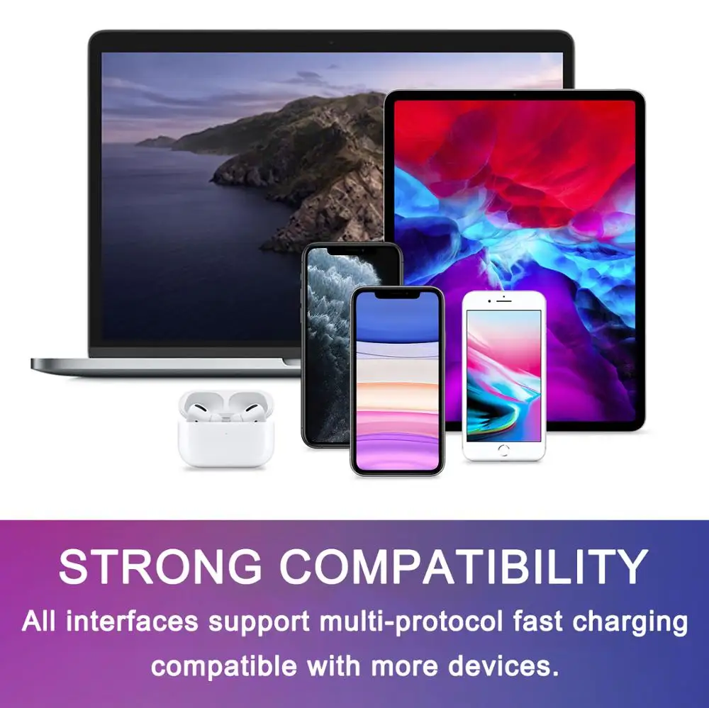 65 Вт USB C Ган зарядное устройство с функцией быстрой зарядки QC4.0 QC PD3.0 PD кабель Type