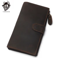 men crazy horse leather wallet multi function pure cow card holder walletlarge capacity business credit
