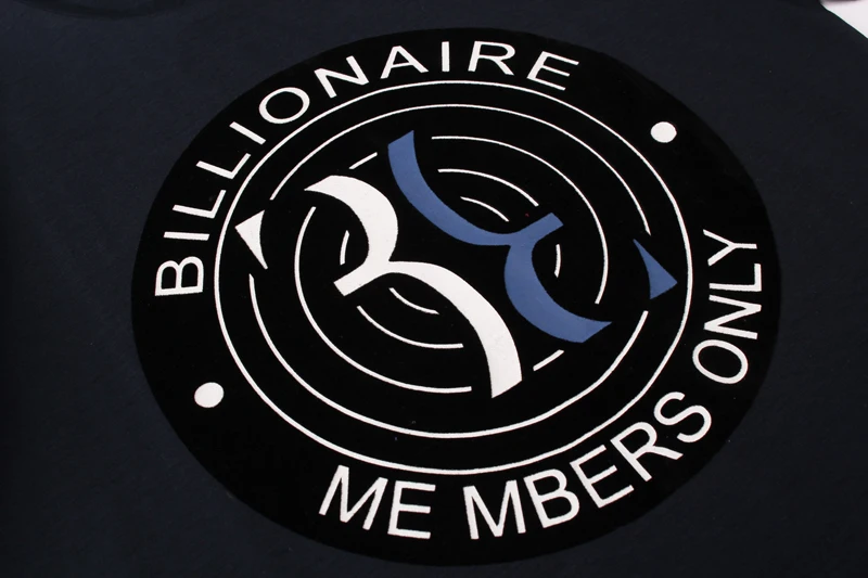 Billionaire Футболка мужская новая мерсеризованная хлопковая Модная Повседневная дышащая Высококачественная дышащая M-4XL