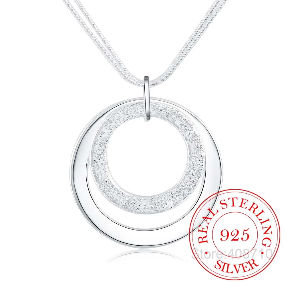 

Ожерелье и кулон из серебра 925 пробы, свадебные украшения, аксессуары, модное ожерелье-чокер с двойным песком для женщин 2020