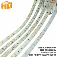 dc12v led strip 2835 5050 led strip light waterproof rgbw rgbww rgb led diode tape 54ledsm 30ledsm 60ledsm 120ledsm 5mlot