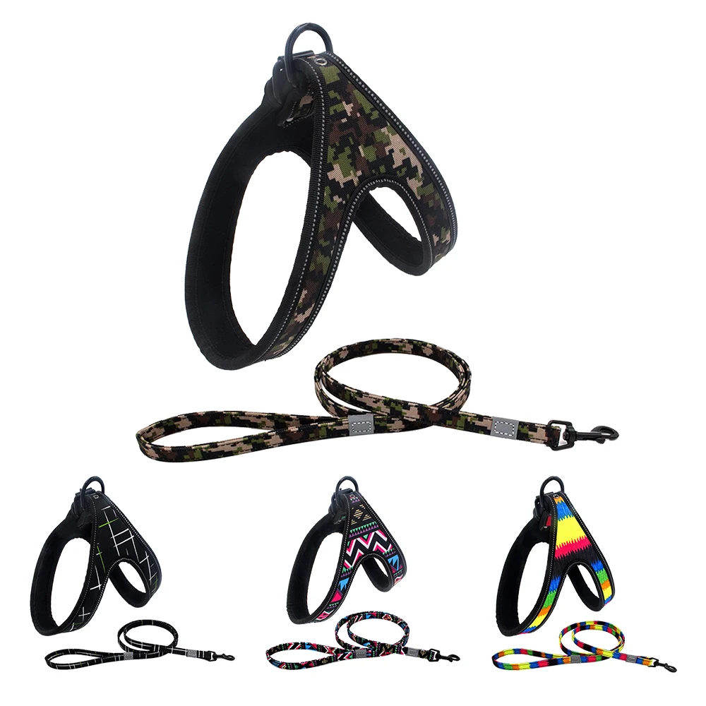 Пэдди шлейка для домашних животных и поводок Один комплект Светоотражающий