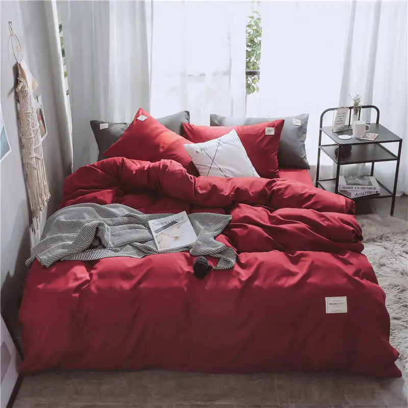 015 Liv-Esthete Роскошный розовый серый комплект постельного белья, мягкий пододеяльник с принтом, плоский лист, двойное Постельное белье queen King, простыня, пододеяльник - Цвет: 015
