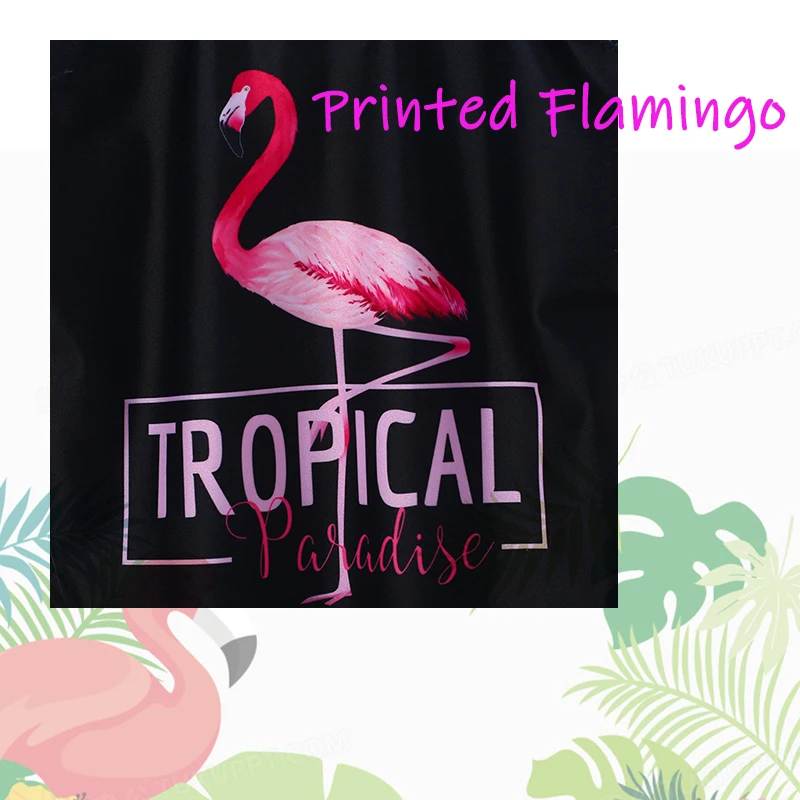 В 2021 году новые Слитные купальники с фламинго для девочек пляжная одежда принтом