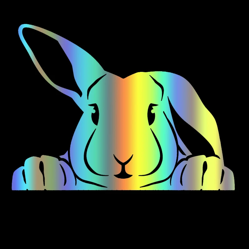 

S51177 Various Sizes/Colors Car Stickers Vinyl Decal Peeking Bunny Cute Rabbit Motorcycle Decorative Accessories Waterproof