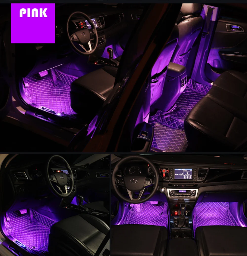 Автомобильные RGB светодиодный декоративные атмосферные лампы светильник для