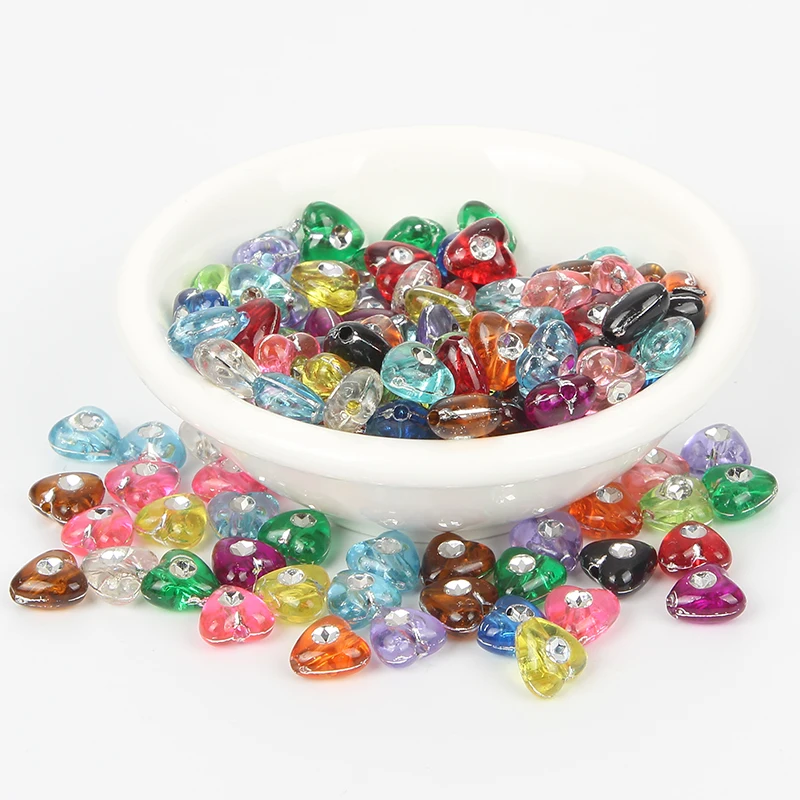 Женские акриловые бусины в форме сердца бусины-разделители россыпью аксессуары