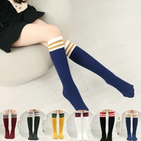 winter ms harajuku warm knee socks cotton stretch socks college style womens stripes thighs can be long or short fashion wild