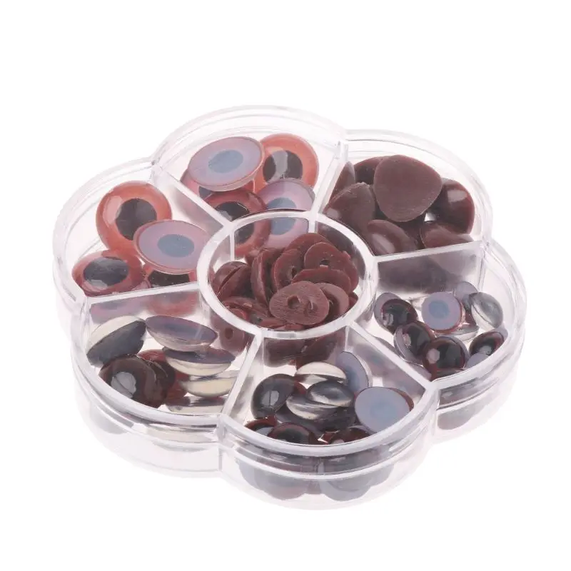 

90pcs 10-12mm Plastic Safety Eyes Noses For Plush Bear Doll Puppet Handmade Crafts Children Kids DIY Toys