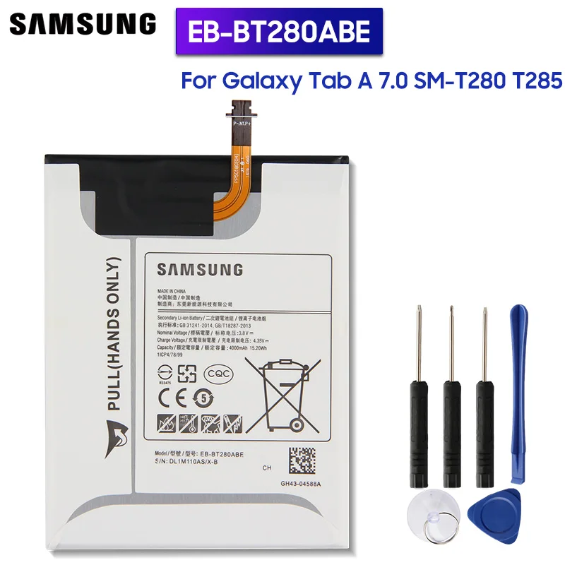

Samsung Original Replacement Battery EB-BT280ABE For Samsung GALAXY Tab A 7.0 SM-T280 T280 T285 Authenic Batteries 4000mAh